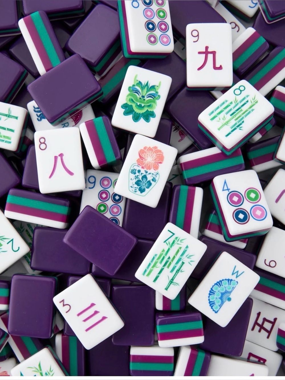 Purple Mahjong Tiles